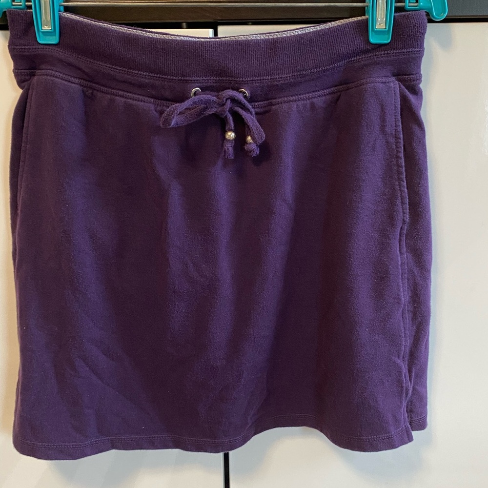 GreenTea Deep Purple Cotton Pickleball/Tennis Skirt with shorts underneath